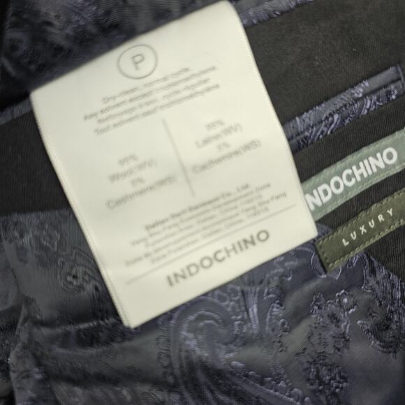 Indochino Blazer Mens 41 Black Wool Cashmere Yaletown Luxury Suit Jacket Career - Picture 4 of 13